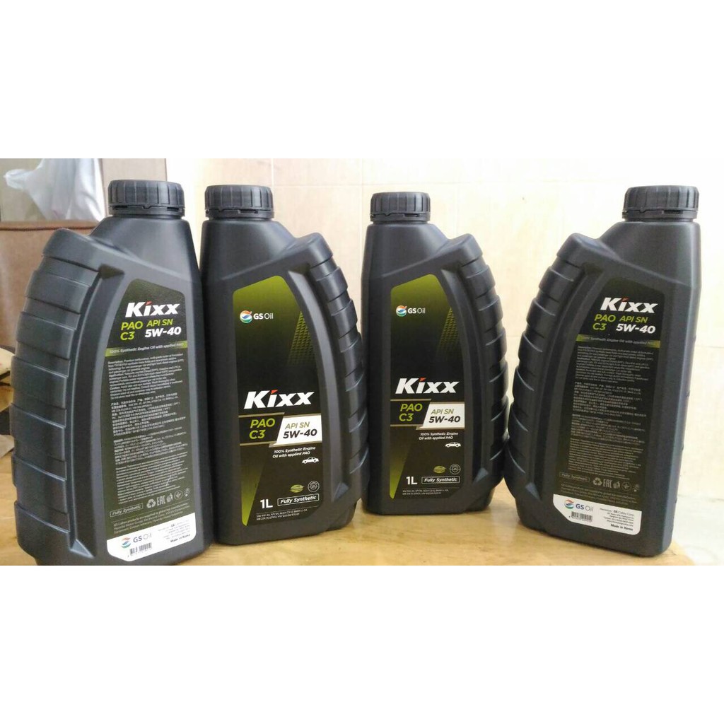 Dầu Nhớt Kixx PAO C3 API SN 5W-40, nhập khẩu nguyên đai nguyên kiện từ Hàn Quốc