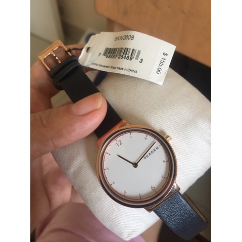 Đồng Hồ Nữ Skagen Womens An SKW2608 34mm chống nước dây da đen Mới 100%