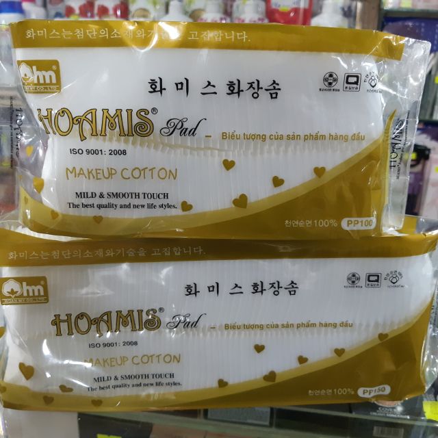 Bông tẩy trang cao cấp Hoamis 100-150 miếng