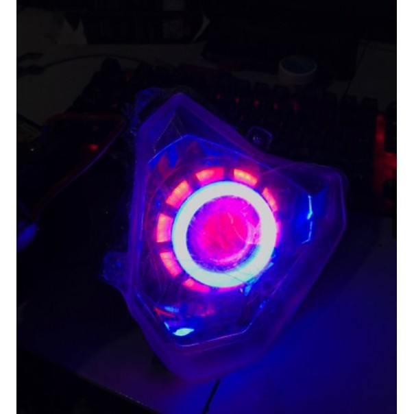 Cụm đèn pha bi cầu Xmen kèm tai đèn