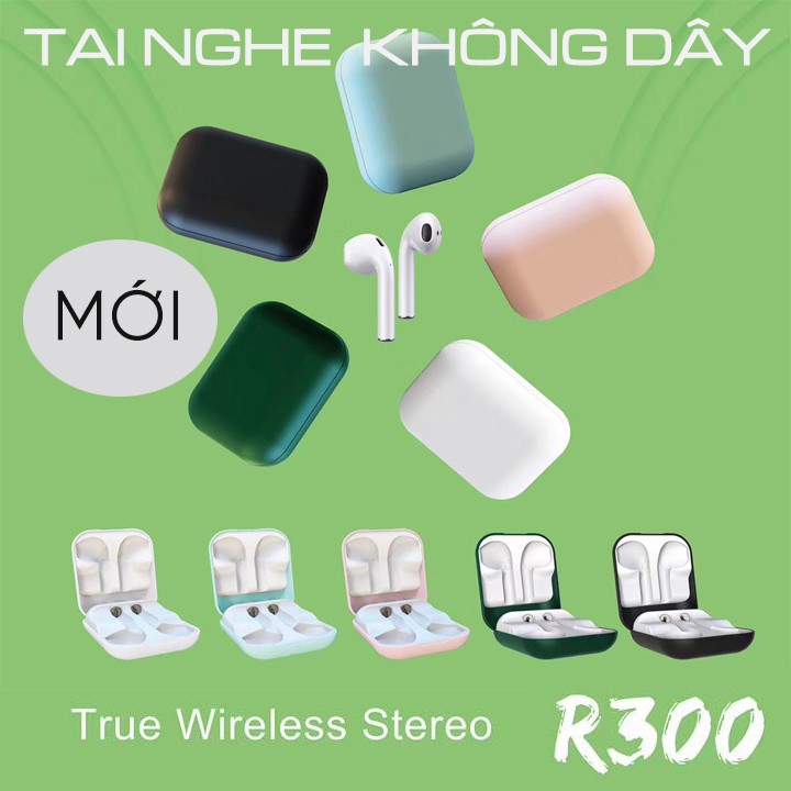 tai nghe không dây r300 tws thiết kế nhỏ gọn tiện lợi bluetooth 5.0 kiểu dáng 2020