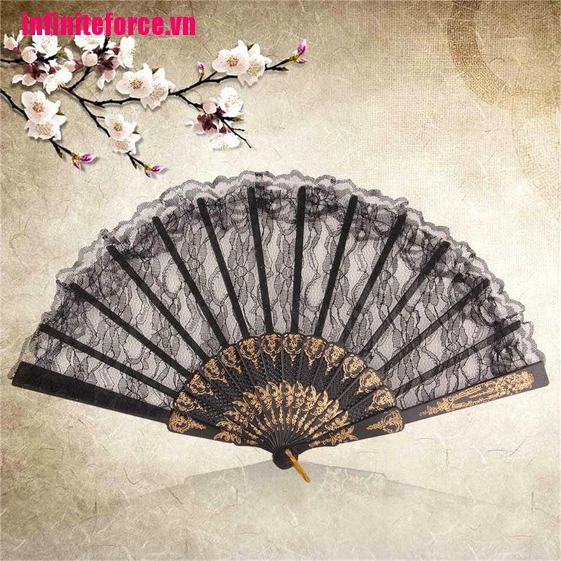 Quạt vải lụa phong cách tây ban nha