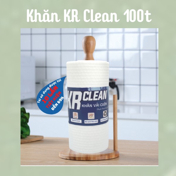 Khăn Lau Đa Năng KR Clean 100 tờ - Siêu sạch,Tiện dụng,An toàn - [CT2025100]