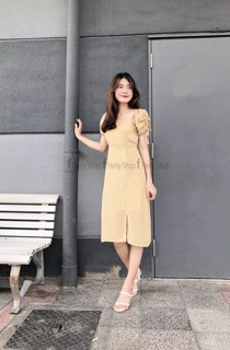 ĐẦM MIDI TAY RÚT XẺ TÀ