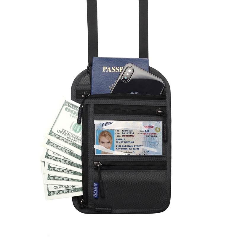 Ví Đựng Điện Thoại / Thẻ / Chìa Khóa Đeo Cổ Tiện Dụng Cho Nam Và Nữ