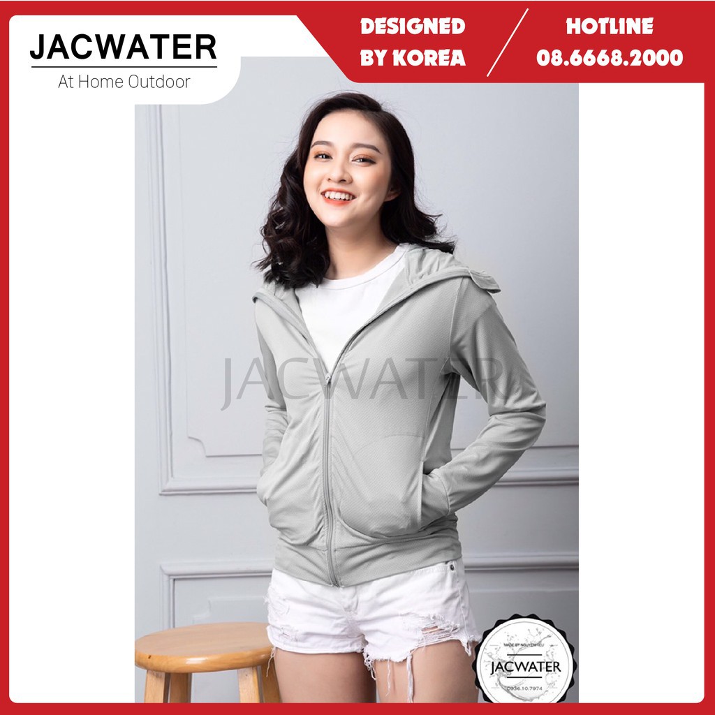 Áo chống nắng nữ 2 lớp dày dặn, vải thông hơi chống tia uv màu trơn thời trang Happylive