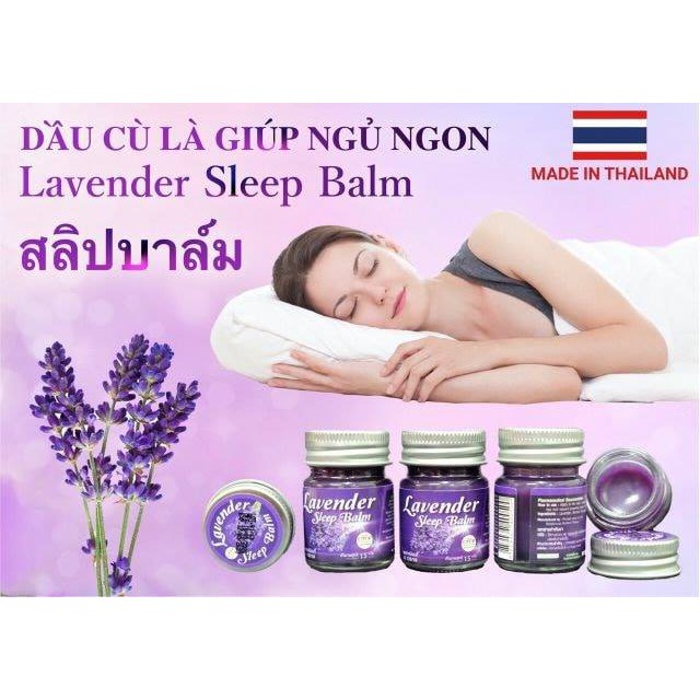 01 Hủ Dầu Cù Là OTOP Lavender Sleep Balm Giúp Ngủ Ngon & Thư Giãn Thái Lan 15gram