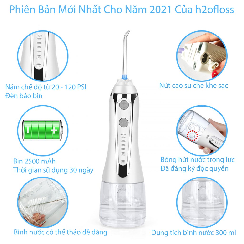 Tăm nước H2ofloss HF2. Phiên bản nâng cấp từ mẫu HF6