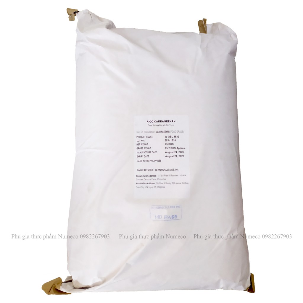 Bột thạch giòn dai Carrageenan nguyên chất (E407)