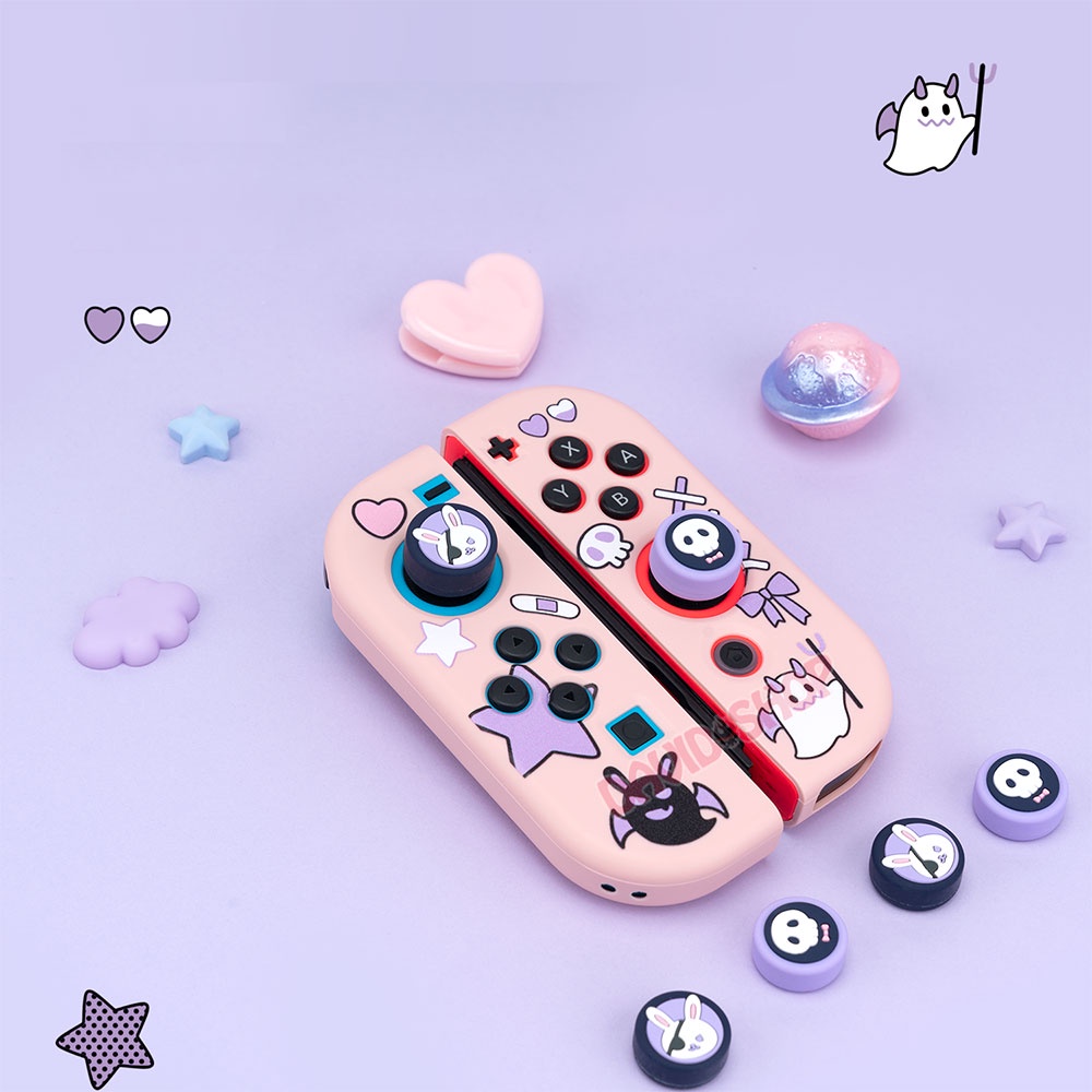 [GeekShare] Ốp lưng + case Joy-Con chủ đề Thỏ Bunny nhựa TPU dẻo cao cấp cho Nintendo Switch V1, V2