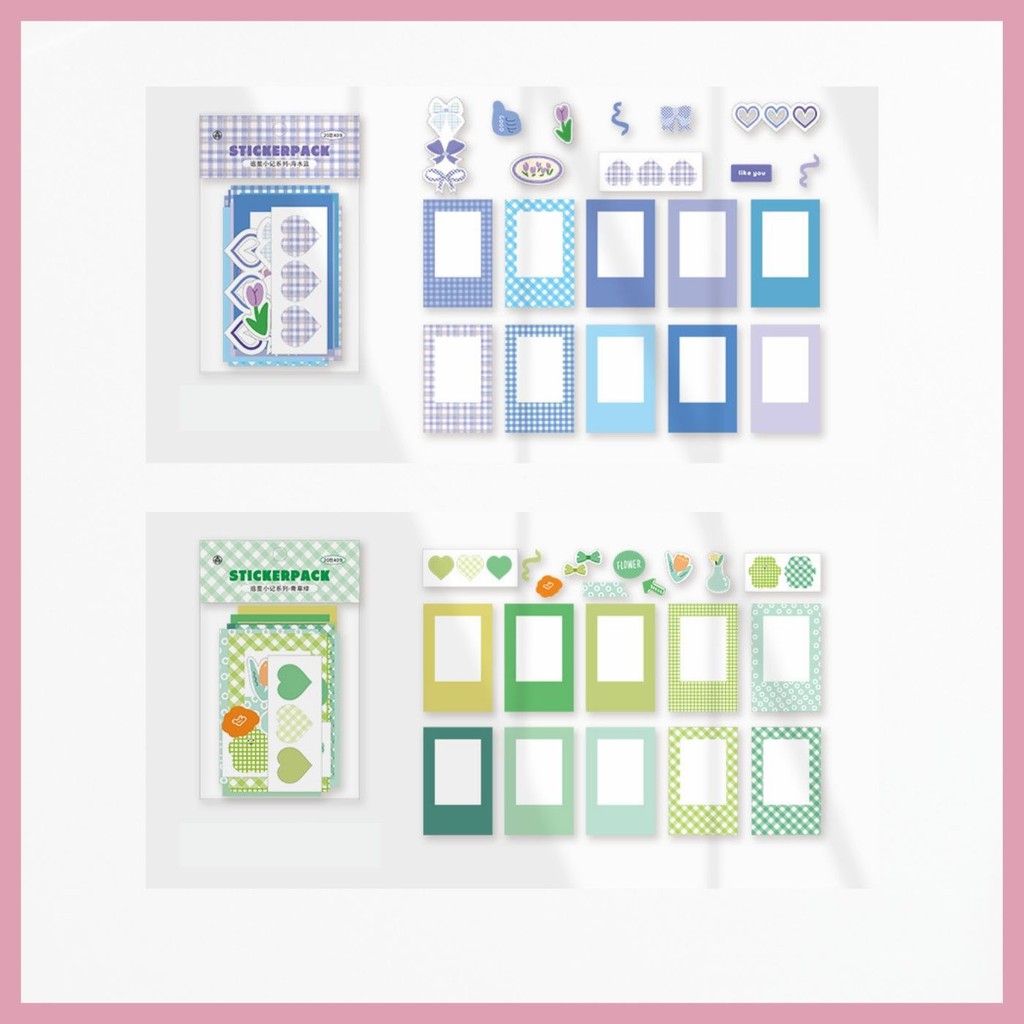 TÚI STICKER KHUNG ẢNH HISOME TRANG TRÍ SCRAPBOOK