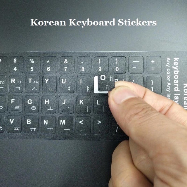 Miếng dán bàn phím  máy tính laptop tiếng Hàn,Nhật  tặng 1 bộ vệ sinh máy tính