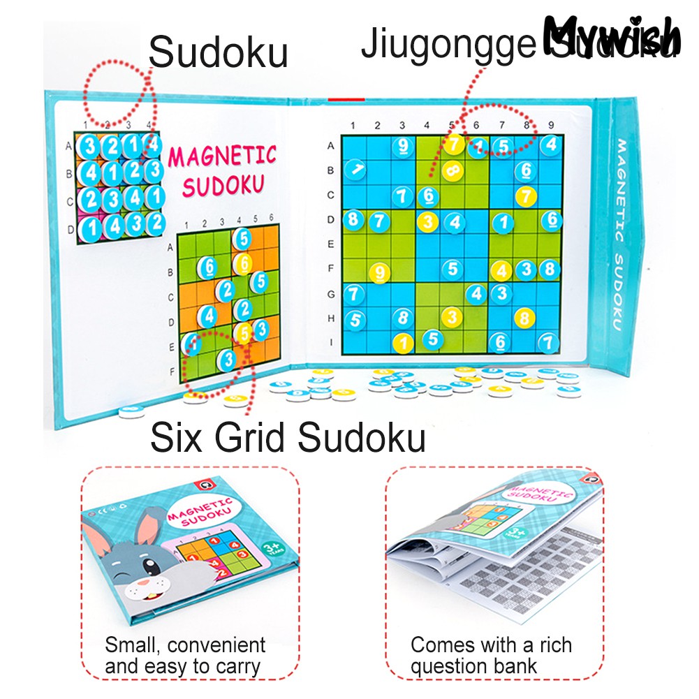 1 Bộ Đồ Chơi Sudoku Xếp Hình Có Thể Tái Sử Dụng Dành Cho Bé Trai Và Bé Gái