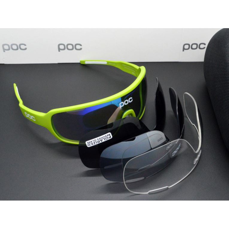 Kính thể thao POC chạy xe kèm theo 4 tròng kính thay thế