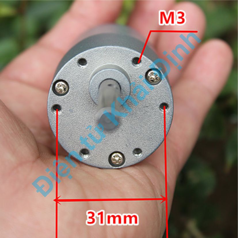 động cơ giảm tốc 37 6-24V 14-56V/P trục 6mm dài 35mm kde2615