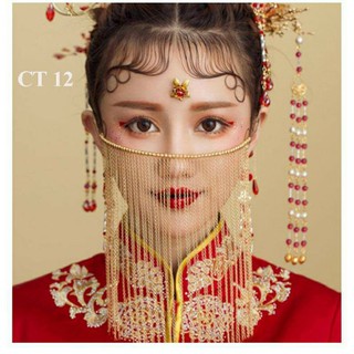 Mạng che mặt cổ trang trung hoa