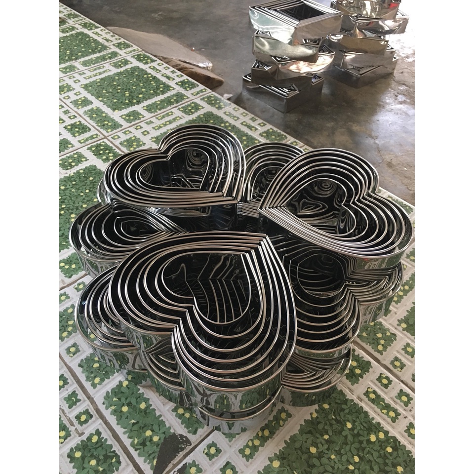 KHUÔN RING TIM INOX TỪ 10CM ĐẾN 30CM CAO 6CM