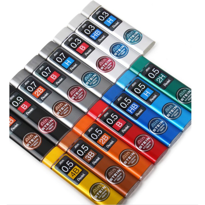 Ruột chì 0.5mm 2B,Ngòi chì Pentel Ain Stein 0.5mm 2B/3B/4B
