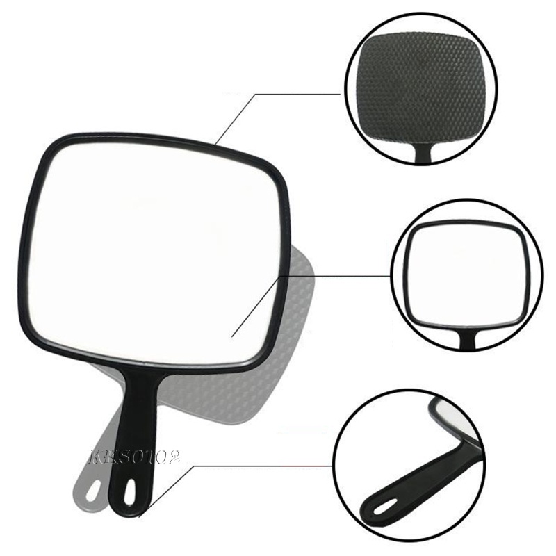 Gương Cầm Tay Kesoto2 Kích Thước Lớn Kèm Tay Cầm Chuyên Dụng Cho Salon Làm Tóc
