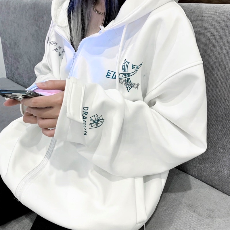 Áo Khoác Hoodie Zip Trống Đồng Local Brand Chính Hãng Cinder, Áo Khoác Jacket Trống Đồng Form Rộng Unisex Vải PC Cao Cấp