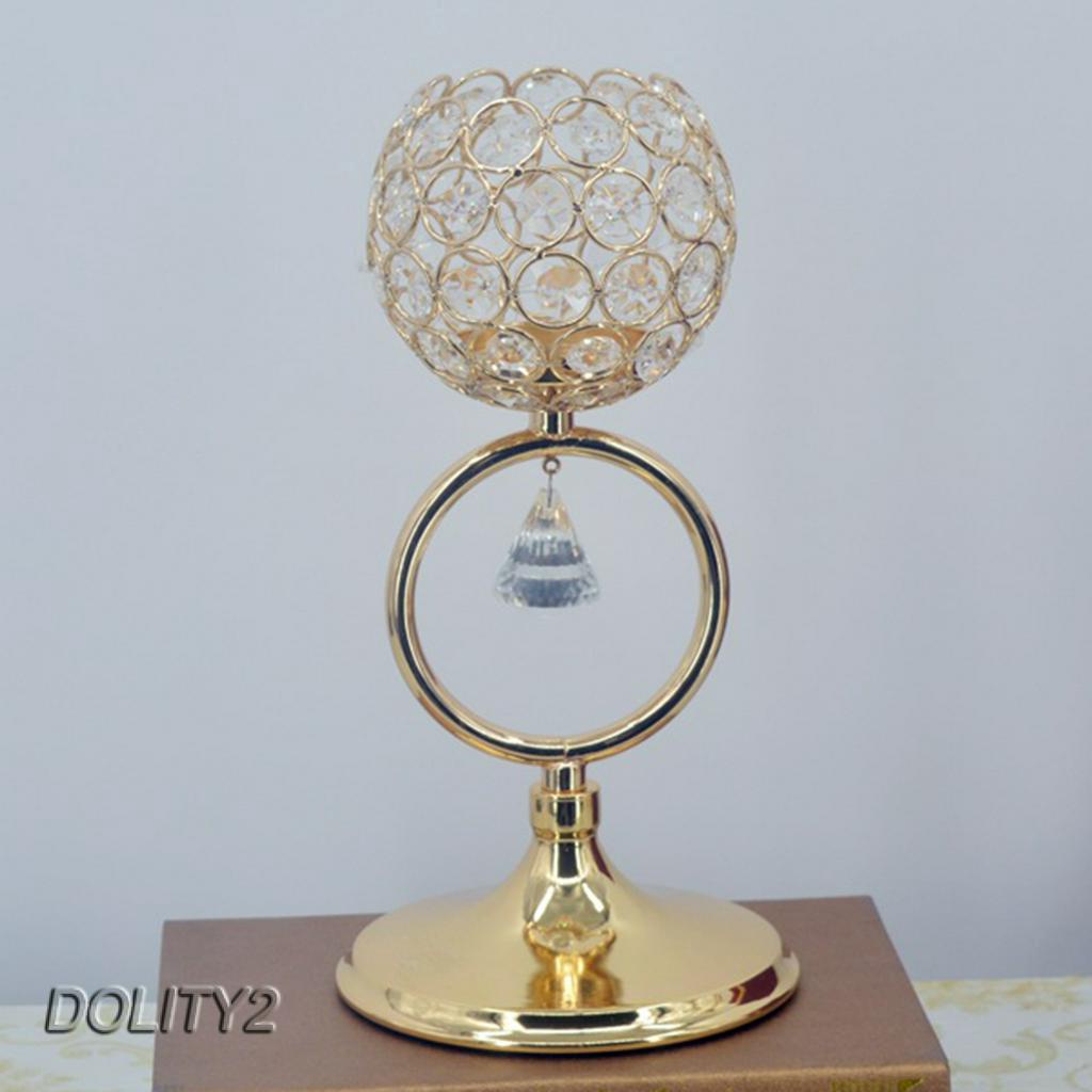 Crystal Candle Holder Candlestick Stand Party Banquet Ornaments Centerpiece
