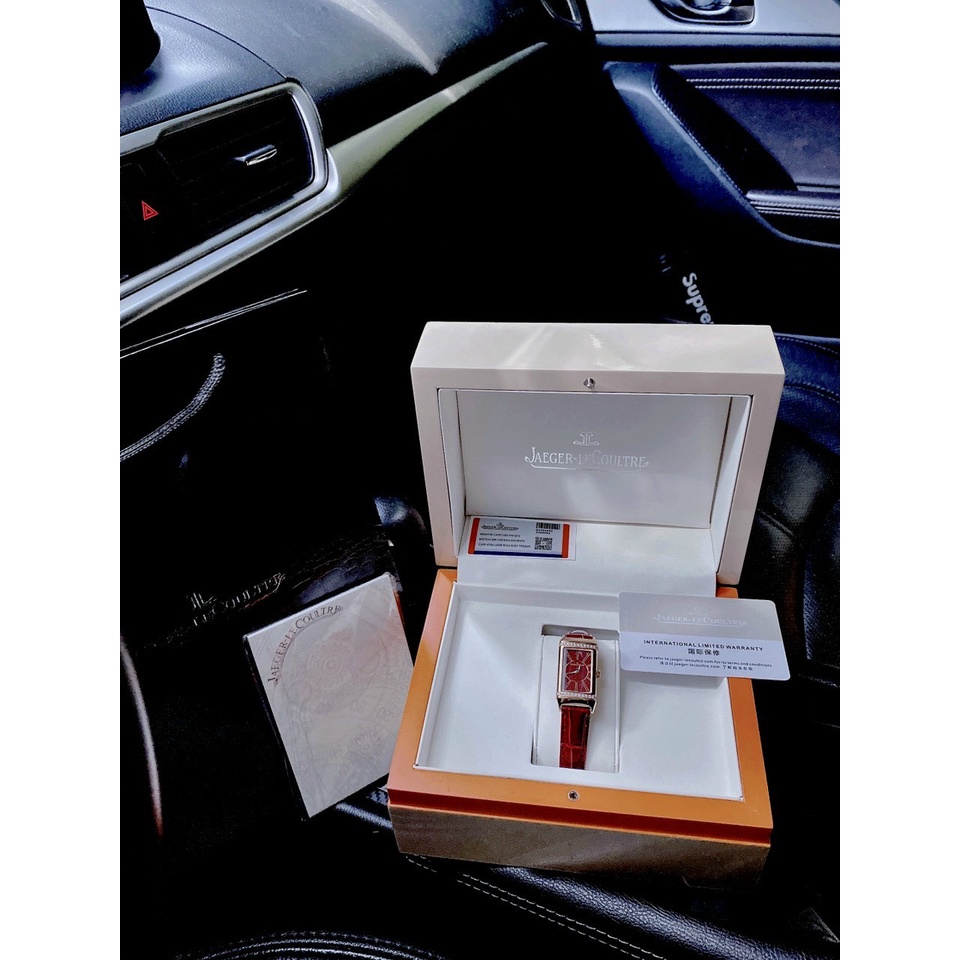Đồng hồ nữ JAEGER LECOULTRE REVERSO ONE LEATHER RED - 33mm - Máy thụy - Bảo hành 24 tháng