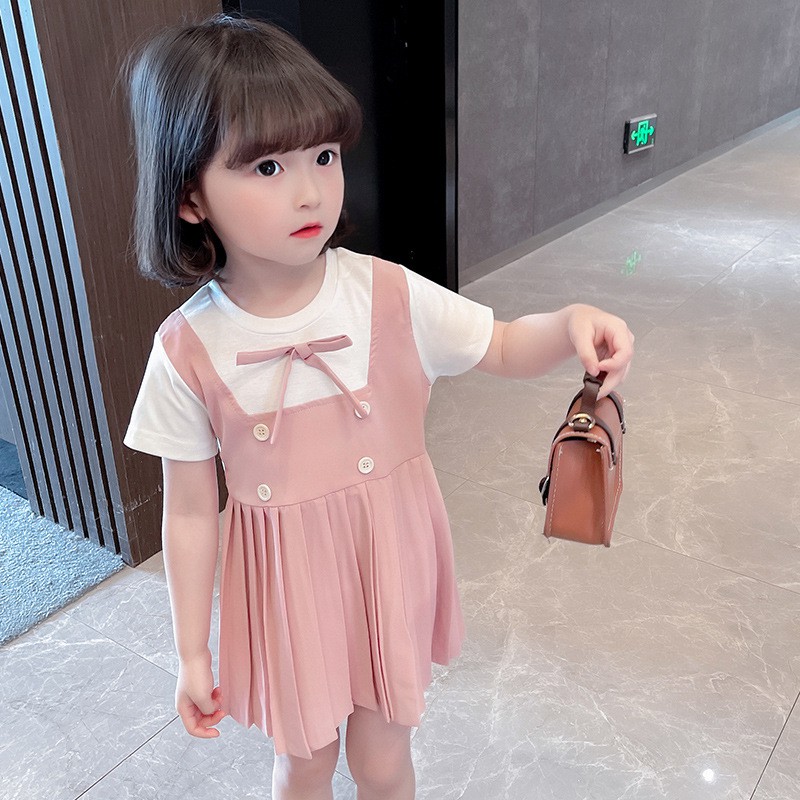 Đầm cho bé gái 6 tháng 1 tuổi 2 Tuổi mùa hè công chúa elsa kiểu Hàn Quốc PUCASHOP
