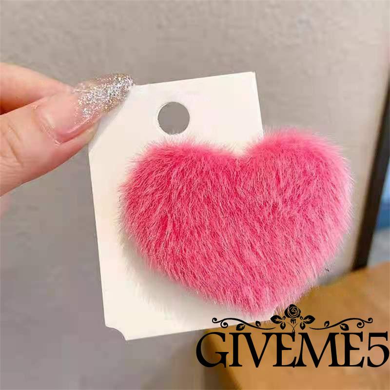 Kẹp tóc hình trái tim đơn giản đáng yêu cho nữ