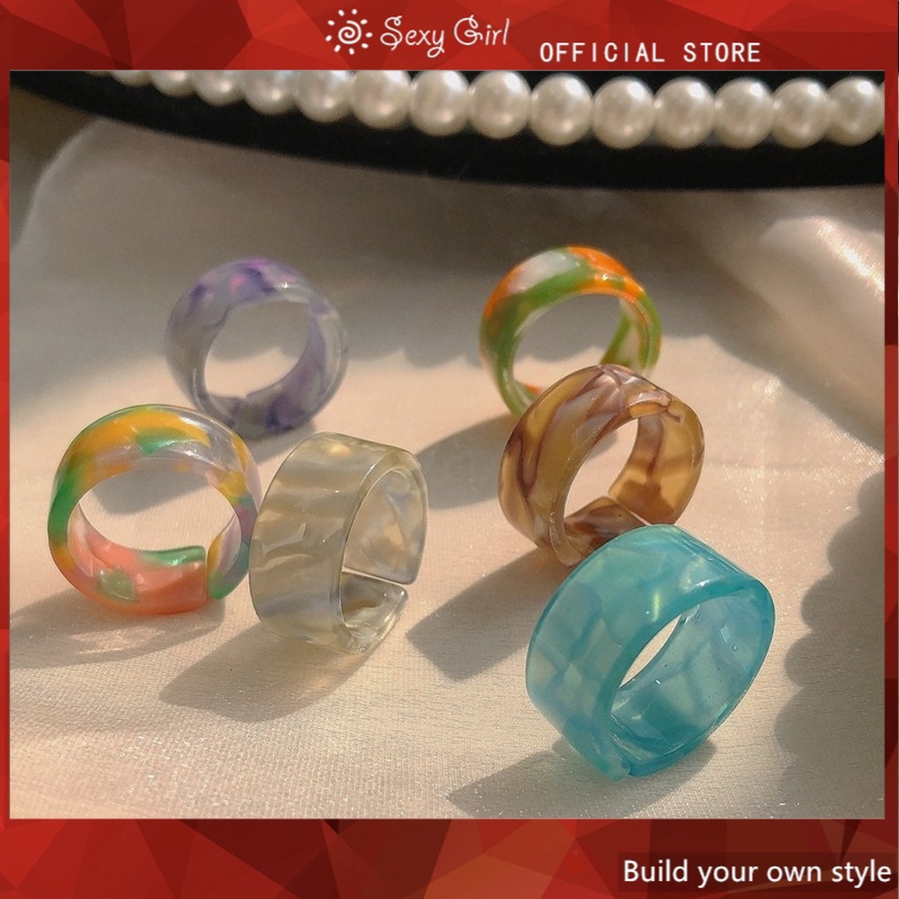 Nhẫn Đeo Tay Acrylic Thời Trang Quyến Rũ Năm 2021 Cho Nữ