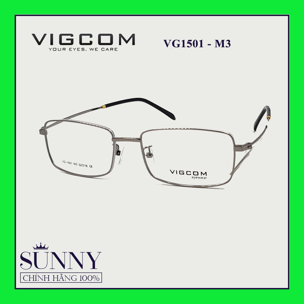 Gọng kính thời trang Vigcom VG1501 chính hãng, thiết kế dễ đeo bảo vệ mắt