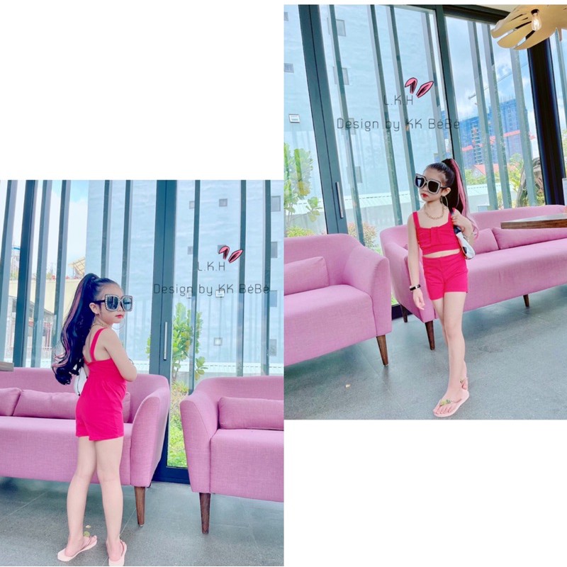 Bộ dây lưng cao bé gái