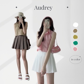 A4901 Sơ mi sát nách dáng crop Audrey