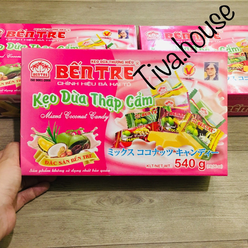 Kẹo dừa Bến Tre GIÁ SỈ thập cẩm đủ vị 540g món ăn vặt đặc sản