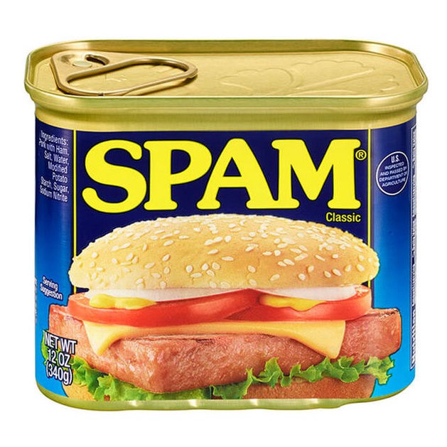 Thịt hộp SPAM của Mỹ 340g  (2 loại truyền thống và ít mặn) (Date 2/2023)