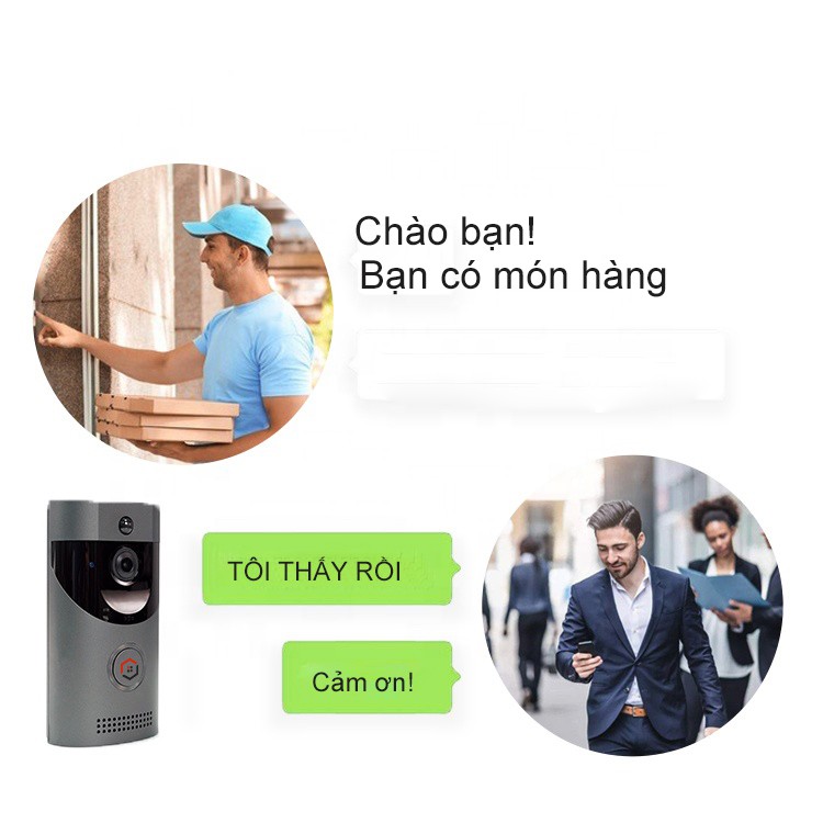 Chuông cửa Camera Smart Homesheel Doorbell 007C - Hàng chính hãng