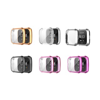 Replacement For Fitbit Versa Lite Watch TPU Full Screen Protector Protect Frame Case Cover