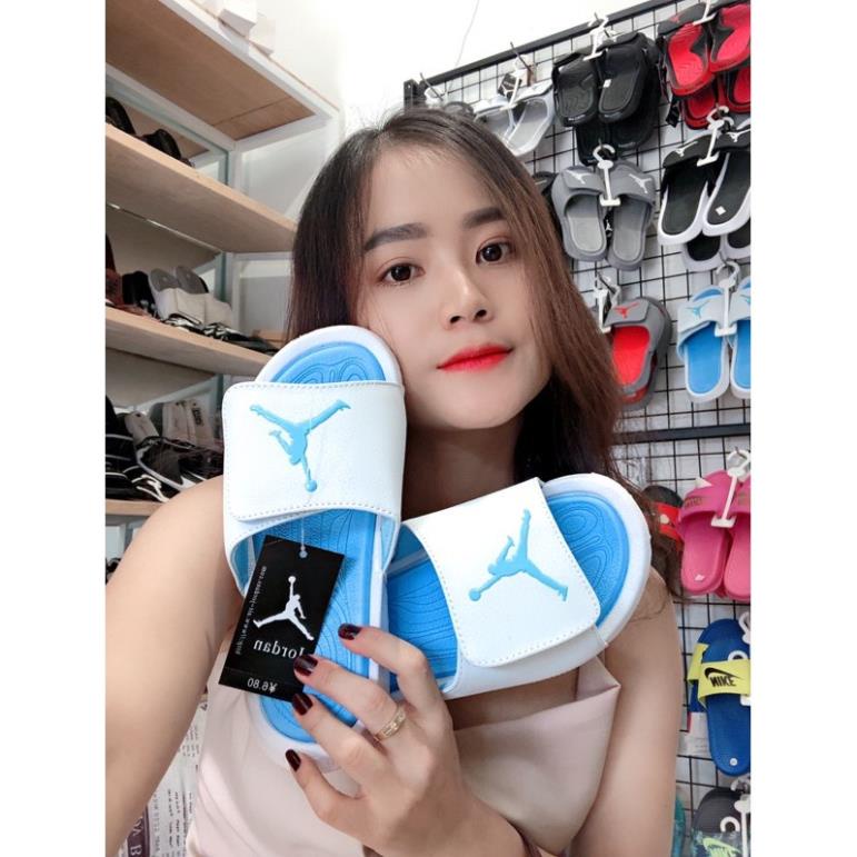 Dép Jordan hydro  trăng xanh full box xả- .