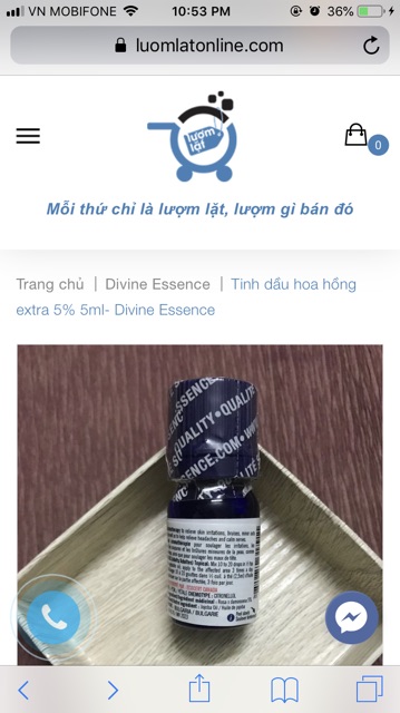 TINH DẦU HOA HỒNG EXTRA 5% 5ML- DIVINE ESSENCE