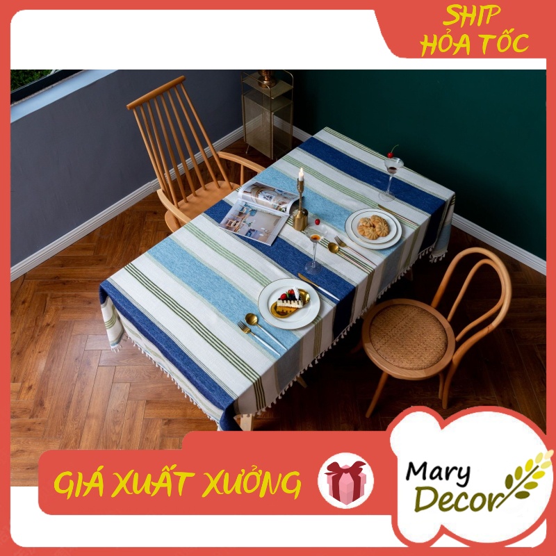 Khăn trải bàn cao cấp Mary Decor chất liệu cotton thêu - KBCC04