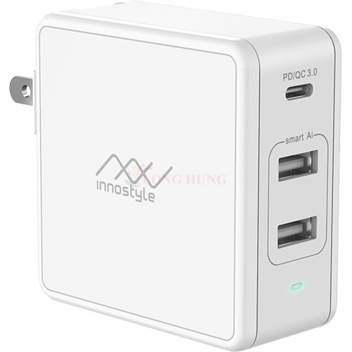 Sạc đa cổng Innostyle Gomax Plus 2USB 1Type-C PD73W IC73-3PD - Hàng chính hãng