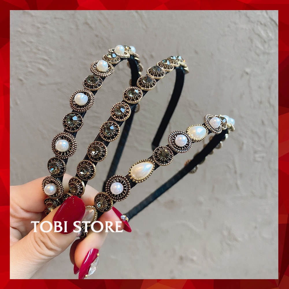 Bờm tóc cao cấp Hàn Quốc đính đá nhiều kiểu dáng TB525