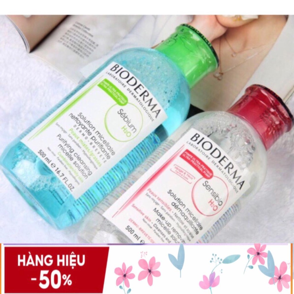 [Mã 44FMCGSALE giảm 8% đơn 500K] [100% A U T H ]NƯỚC TẨY TRANG BIODERMA H2O LÀM SẠCH DA 500ML(NẮP NHẤN) | BigBuy360 - bigbuy360.vn