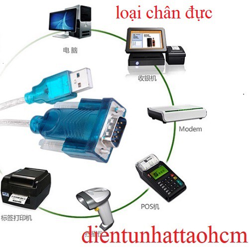 CÁP CHUYỂN USB SANG RS232 CỔNG COM 9 CHÂN HL340 | WebRaoVat - webraovat.net.vn