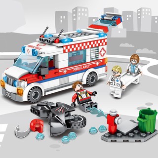 Đồ chơi lego minecraft - bộ lego cứu thương tai nạn - 238 mảnh - mã 601303