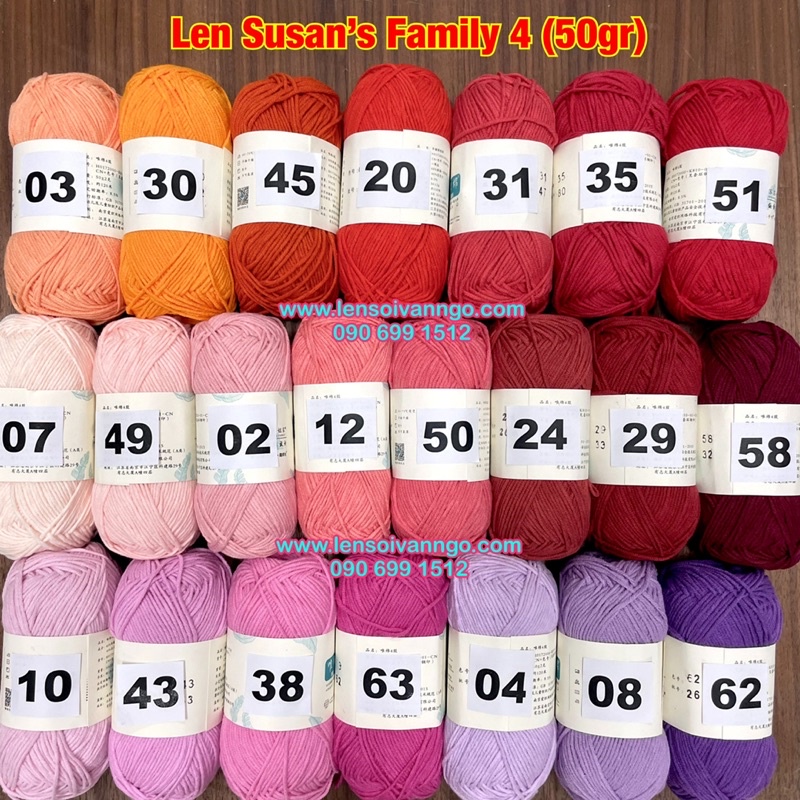 Len Susan’s Family 4 (Bảng màu 2) (cuộn 50gr)