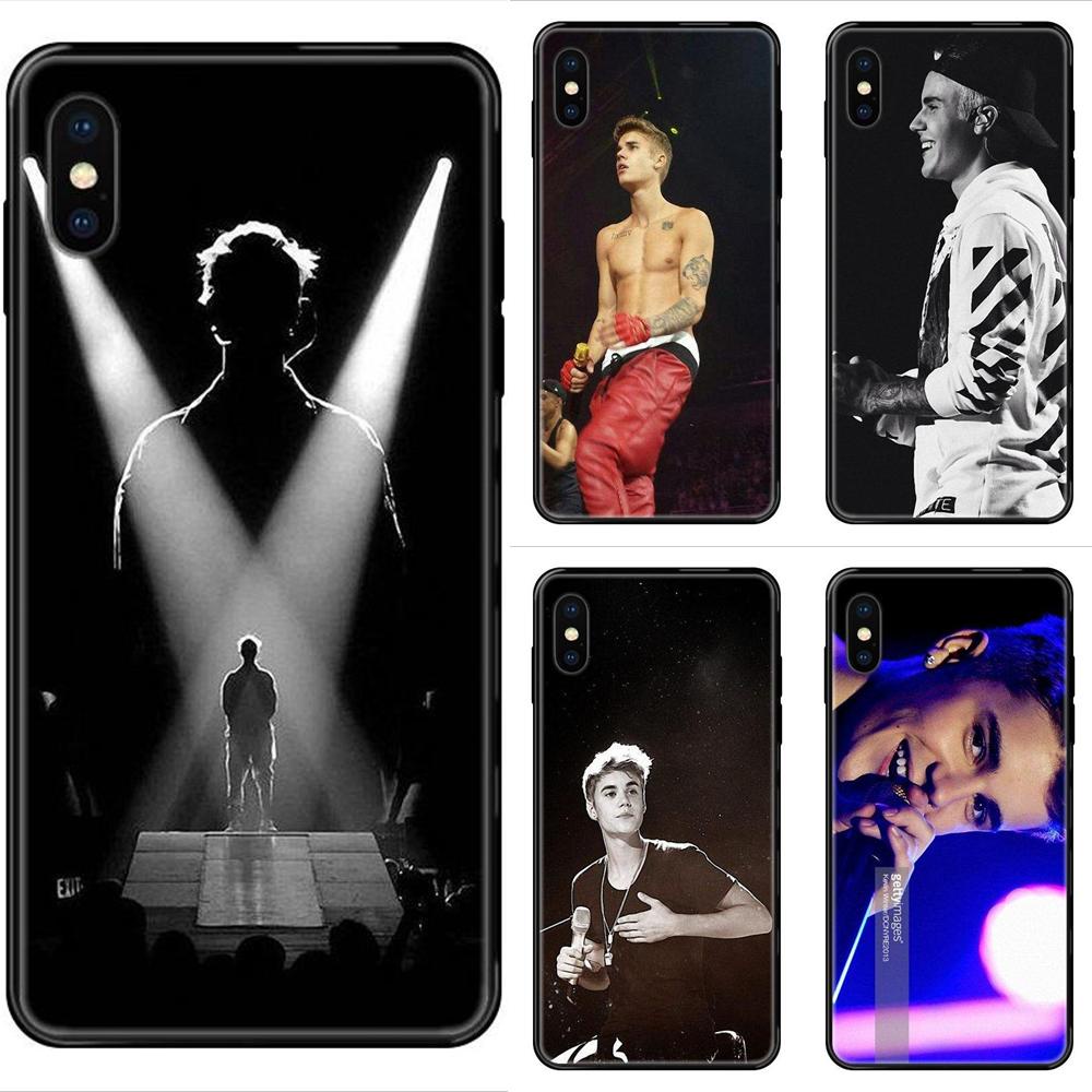 Ốp điện thoại hình ca sĩ Justin Bieber cơ bắp gợi cảm cho iPhone 11 12 Pro X XS Max XR Mini