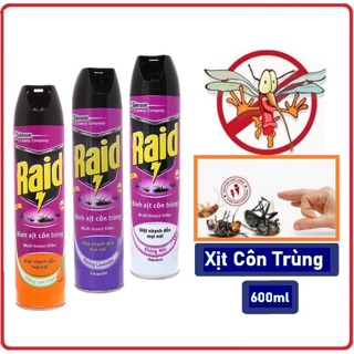 Xịt côn trùng RAID 600 diệt tới 99,9%