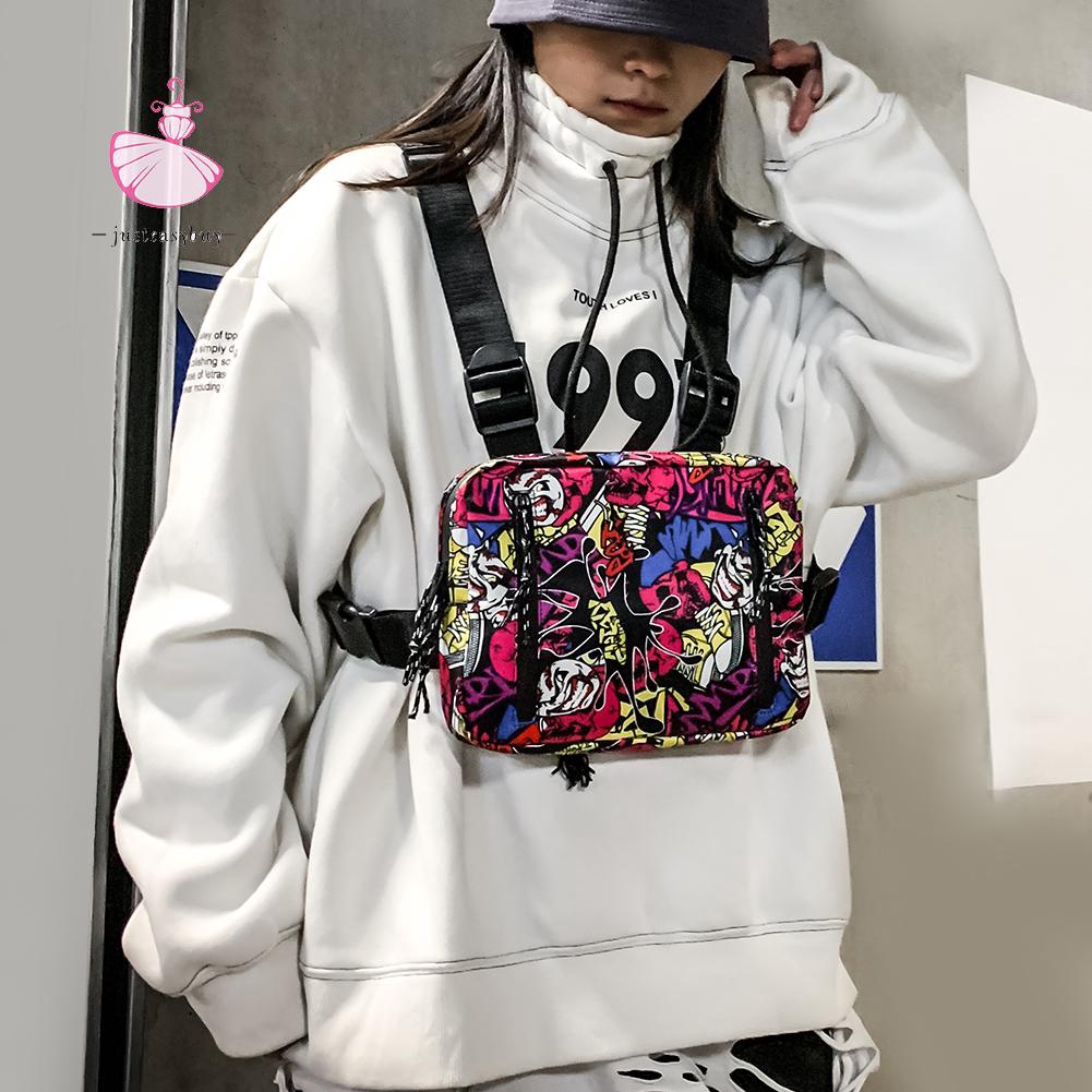 Túi đeo chéo trước ngực vải oxford thời trang phong cách hiphop đường phố dành cho nam | BigBuy360 - bigbuy360.vn