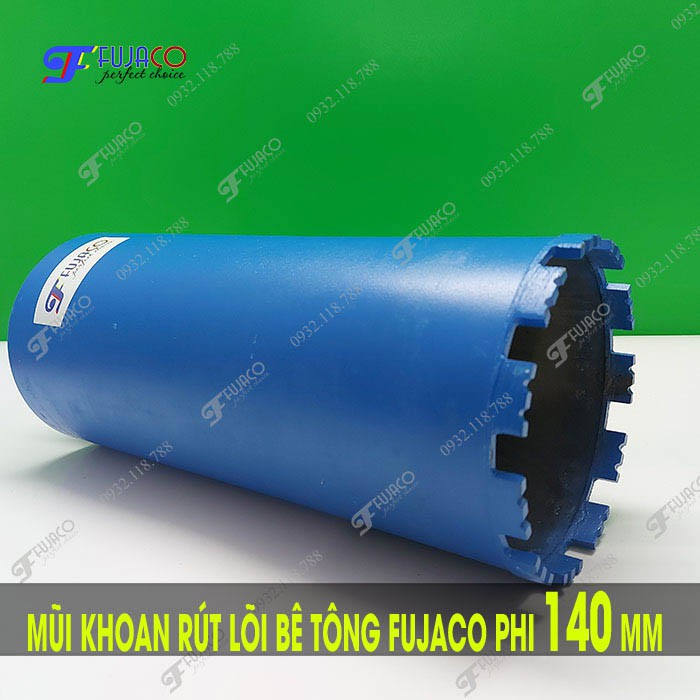 Mũi khoan rút lõi bê tông phi 140 mm - FUJACO | 140mm Diamond Core Drill Bit for Concrete, Brick, Masonry, Stone, Marble