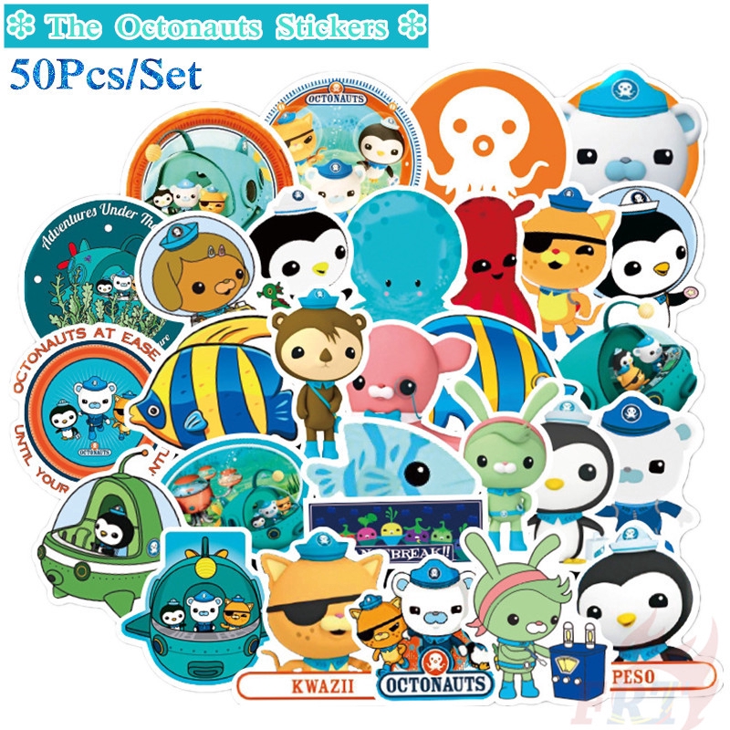 ❉ The Octonauts Giấy và decal dán tường ❉ 50Pcs/Set Cartoon Fashion DIY Mixed Decals Doodle Stickers